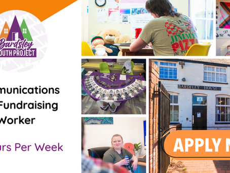 WE'RE HIRING! - Communications and Fundraising Worker (12 hours per week)