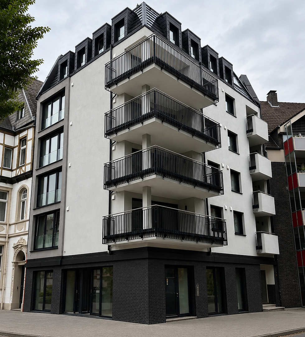 Modernes Mehrfamilienhaus als Immobilien Referenz MIVH