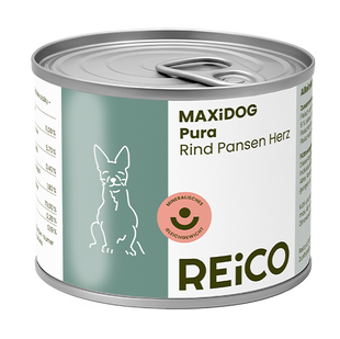 MAXiDOG Pura Rind Pansen Herz als Hundefutter mit Rind, Pansen und Herz für eine natürliche Ernährung.