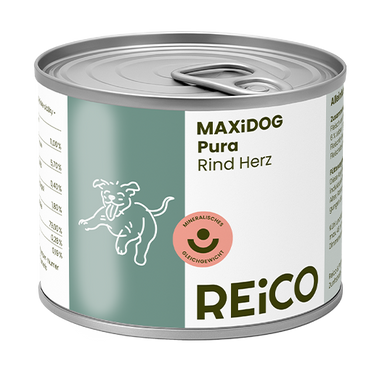 MAXiDOG Pura Rind Herz als Hundefutter mit Rindfleisch und Rinderherz für eine naturnahe Ernährung.