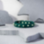 Classic Nieten Halsband Grün