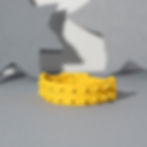 Nieten Halsband Gelb