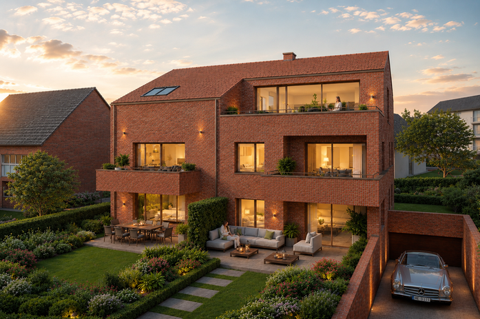 Modernes Neubau-Ensemble mit Eigentumswohnungen in Münster