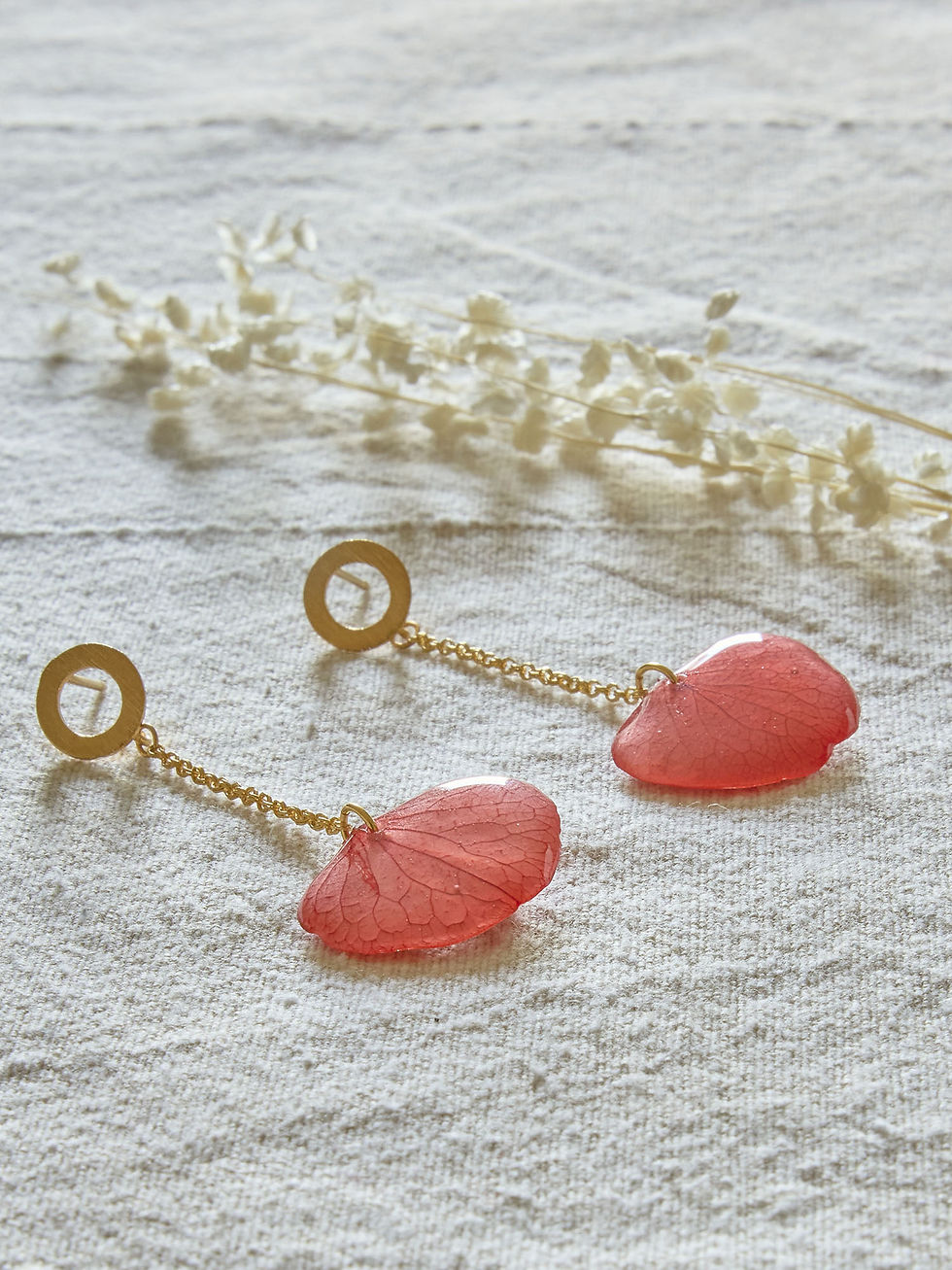 Miniature : Boucles Pauline – Pétales d’hortensia naturels