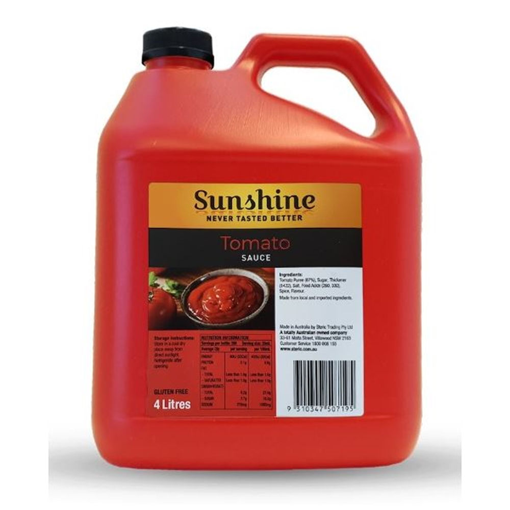Sauce Tomato 4Lt x 3 Sunshine