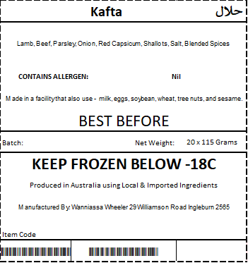 Thumbnail: Kafta (20 x 120G)