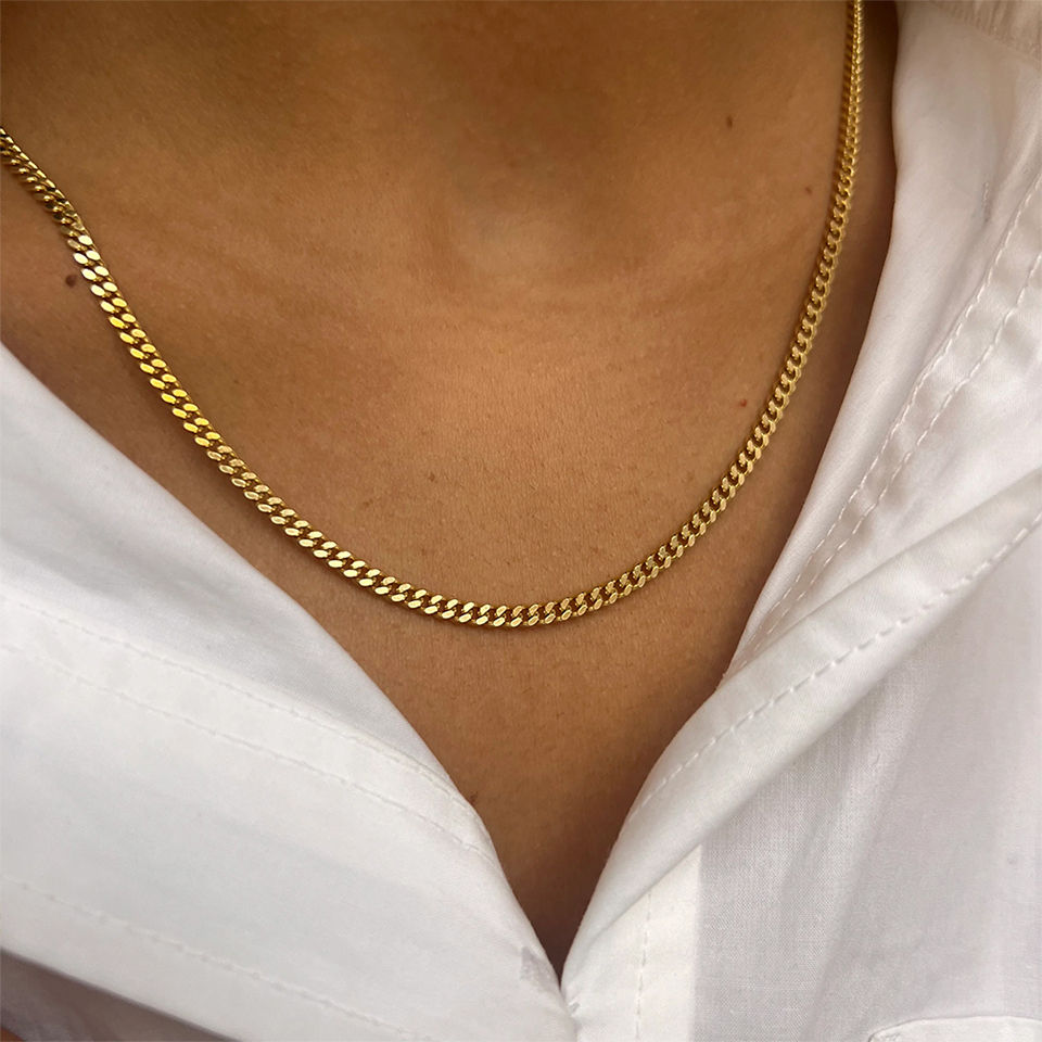 Miniatura: eManco Men's hip hop Cuban chain  Europe and the United States titanium steel do