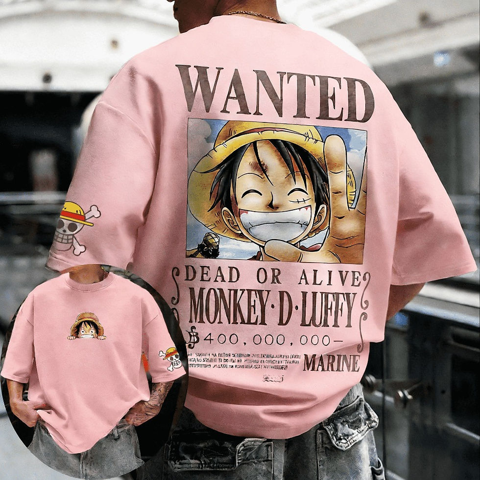 Miniatura: Unisex Cotton T-shirt ONE PIECE Monkey D. Luffy 2026 Summer New Product Anime Pr