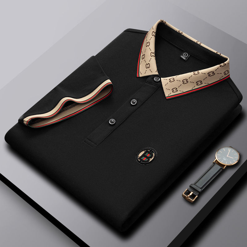 Miniatura: Camisa polo masculina de manga curta para o verão de 2025, design sofisticado e
