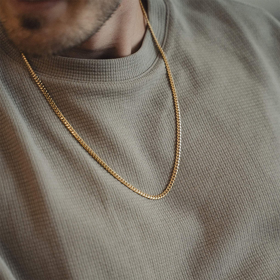 Miniatura: eManco Men's hip hop Cuban chain  Europe and the United States titanium steel do
