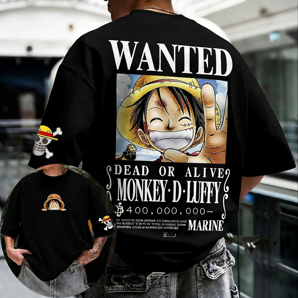 Miniatura: Unisex Cotton T-shirt ONE PIECE Monkey D. Luffy 2026 Summer New Product Anime Pr