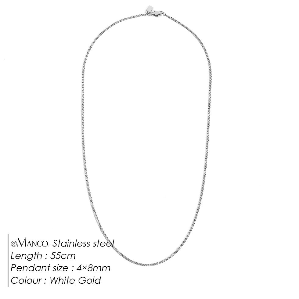 Miniatura: eManco Men's hip hop Cuban chain  Europe and the United States titanium steel do