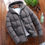Thumbnail: Men's Thick Puffer Jacket Hooded Parkas Business Casual Warm Jackets Fashion Win