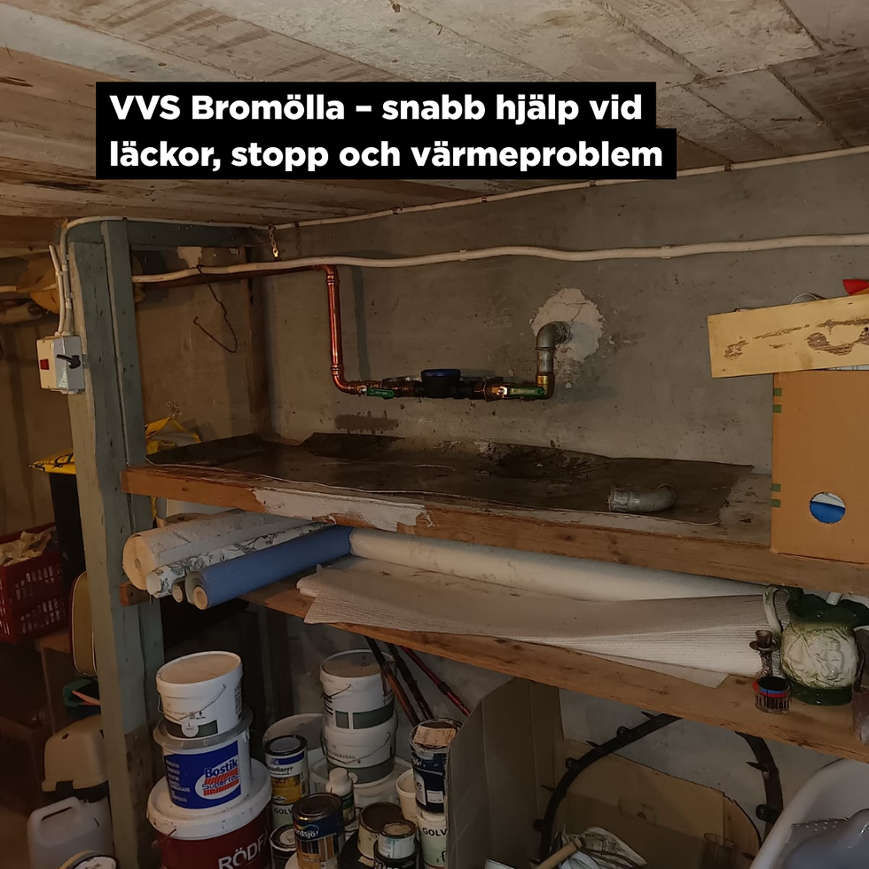 VVS Bromölla – snabb hjälp vid läckor, stopp och värmeproblem