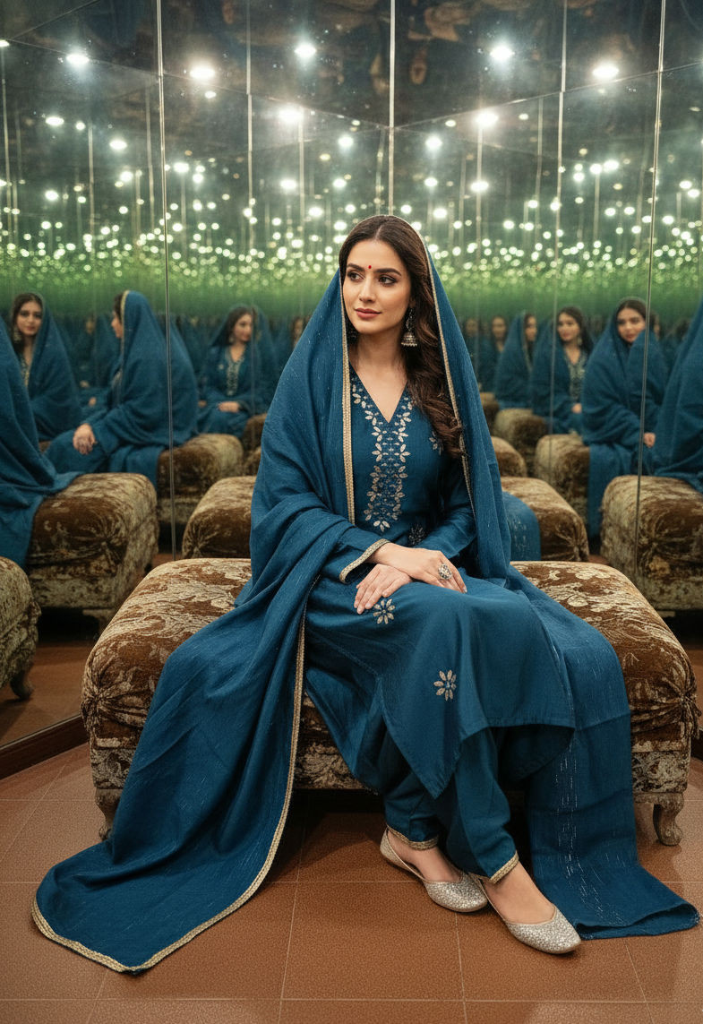Blue designer suit 