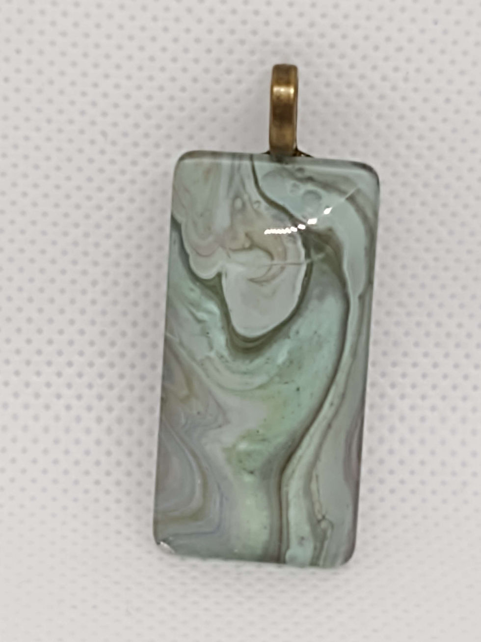 fluid art necklace or keychain pendant