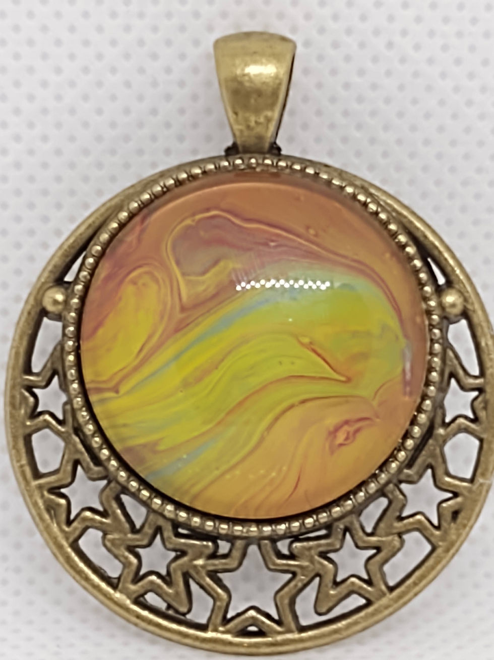 fluid art pendant