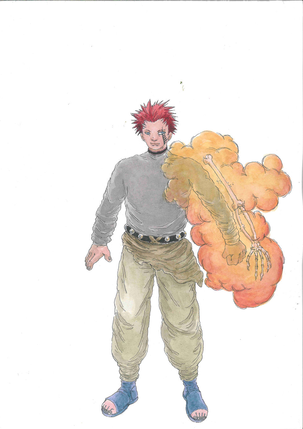 manga inspired character painting