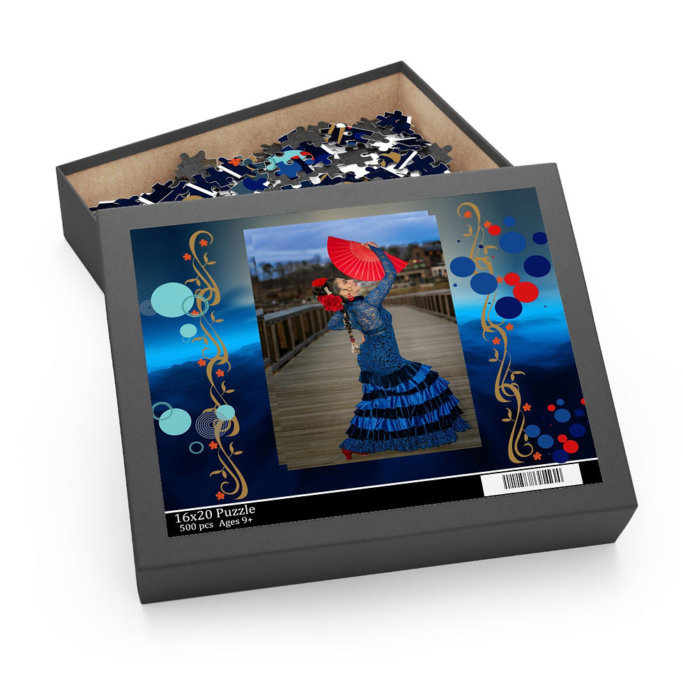 Thumbnail: Colorful Dance Puzzle with Red Parasol, 120/252/500-Piece Jigsaw for Family Fun