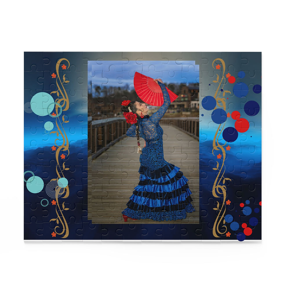 Thumbnail: Colorful Dance Puzzle with Red Parasol, 120/252/500-Piece Jigsaw for Family Fun