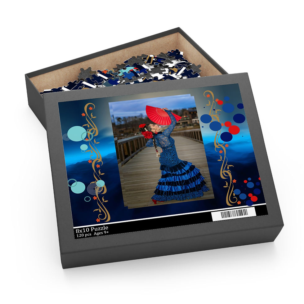 Thumbnail: Colorful Dance Puzzle with Red Parasol, 120/252/500-Piece Jigsaw for Family Fun