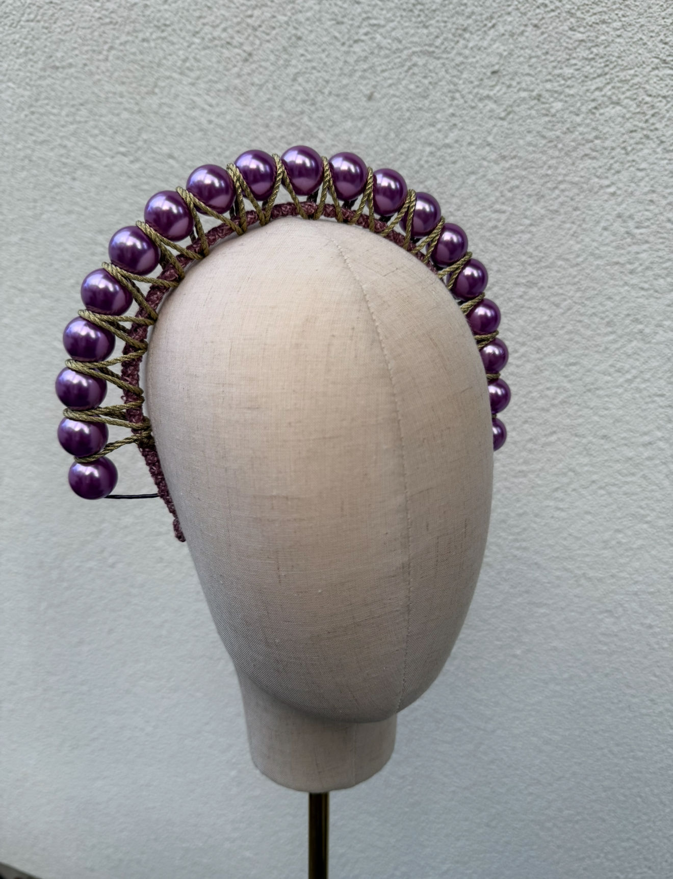 Halo Pearl Headband - Magenta
