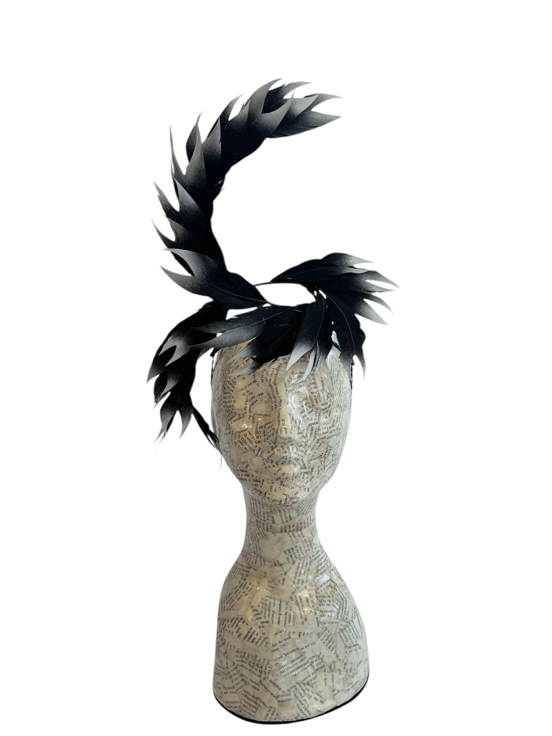 Black Ombre Feather Headpiece