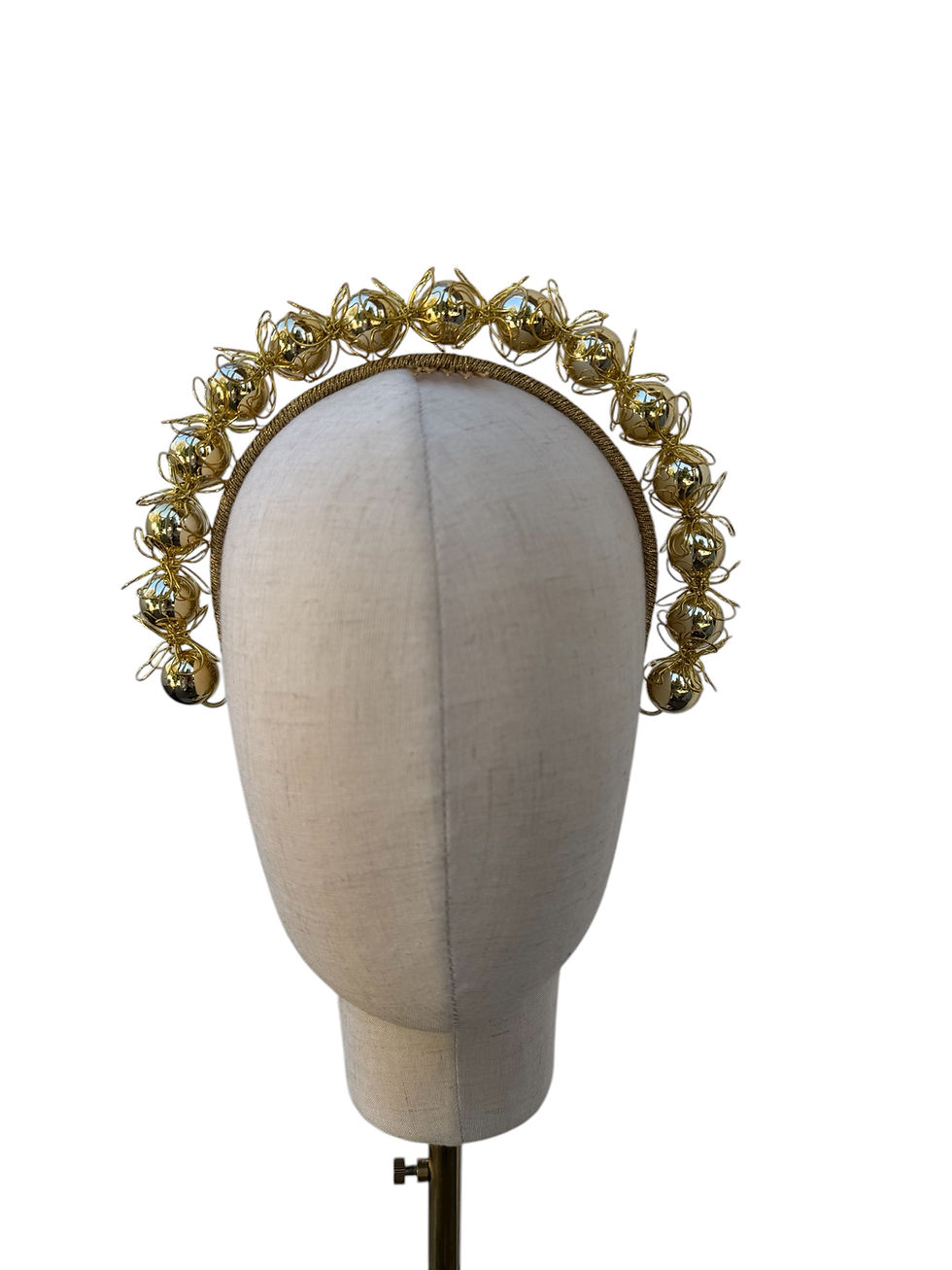 Thumbnail: Halo Pearl Headband - Gold Sparkle