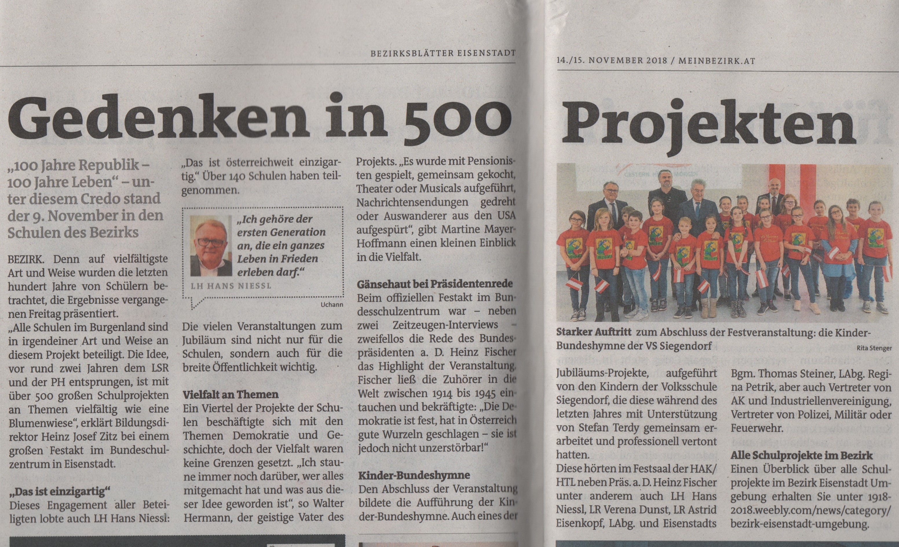 Festakt 100 Jahre Republik