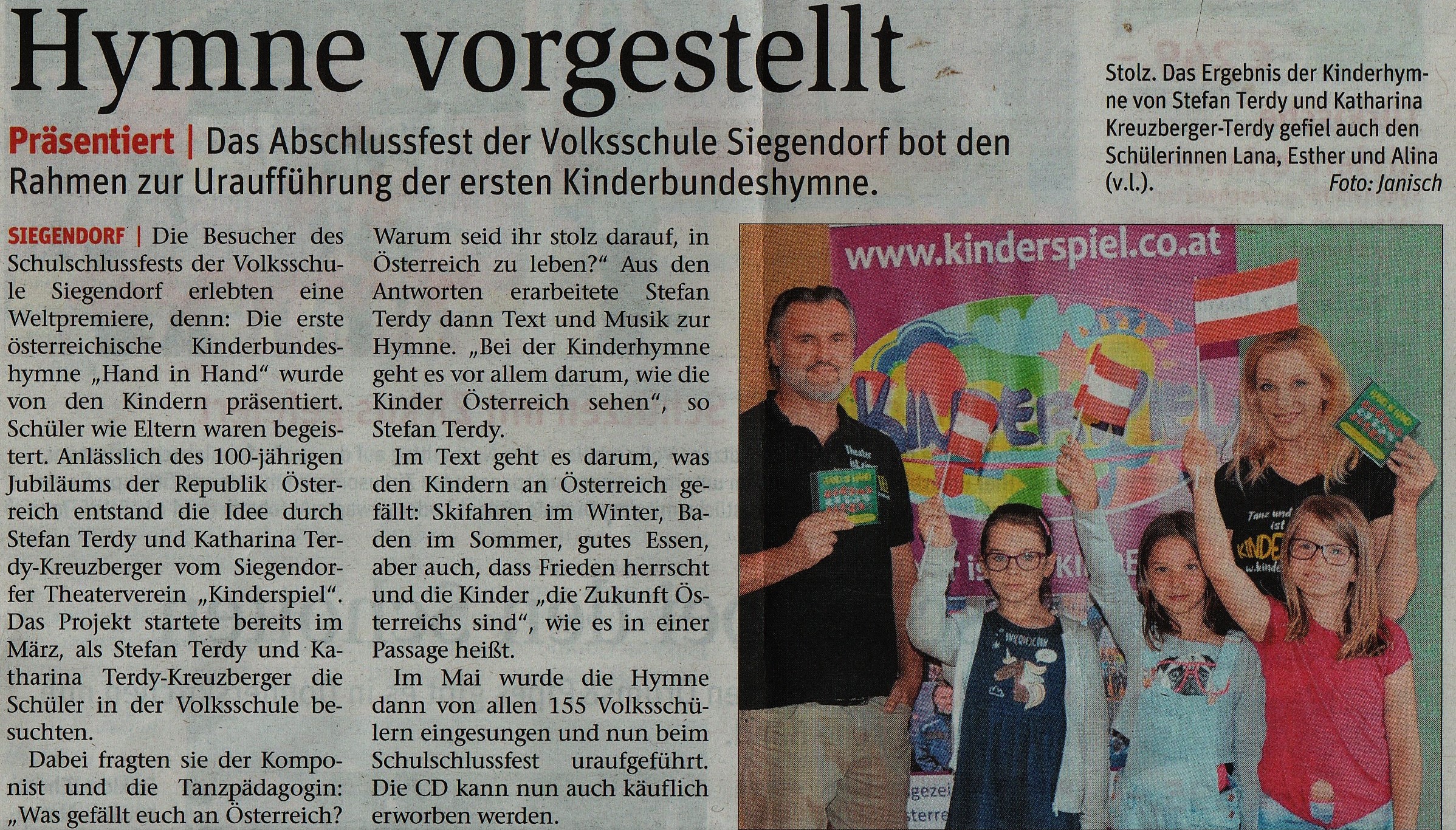 Kinderbundeshymne - Vorstellung