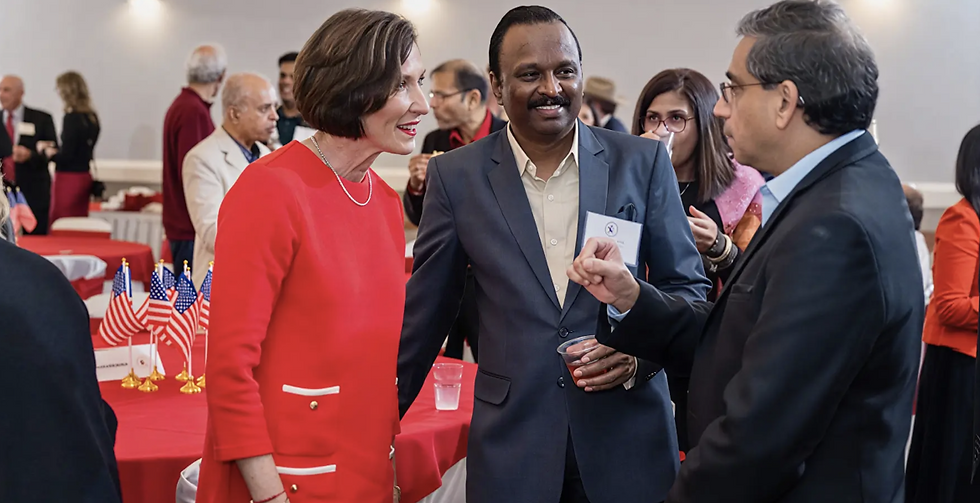 Ramesh Cherivirala in the middle