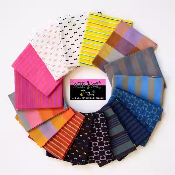 Thumbnail: Warp Weft Ooh Lucky Lucky FQ 16 RS4121FQ Ruby Star Precut#1