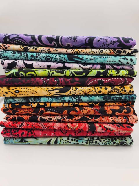 Thumbnail: 14 Pcs Banyan Batik Fat Quarter Bundle