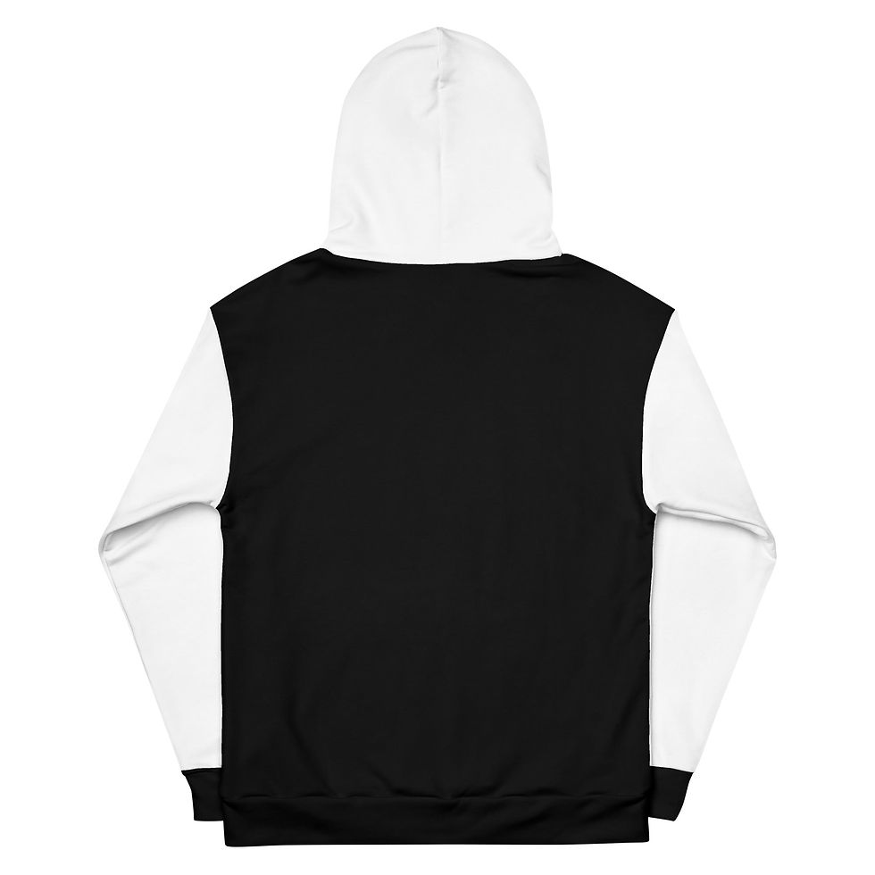 Miniatura: Black & White Two-Toned Tropical Seas Hoodie