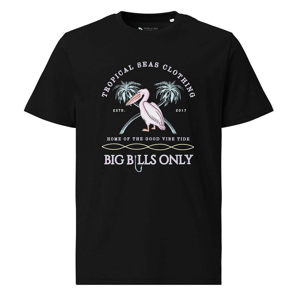 Miniatura: Premium Men's Tropical Pelican Organic Cotton T-Shirt – Sustainable Comfort with