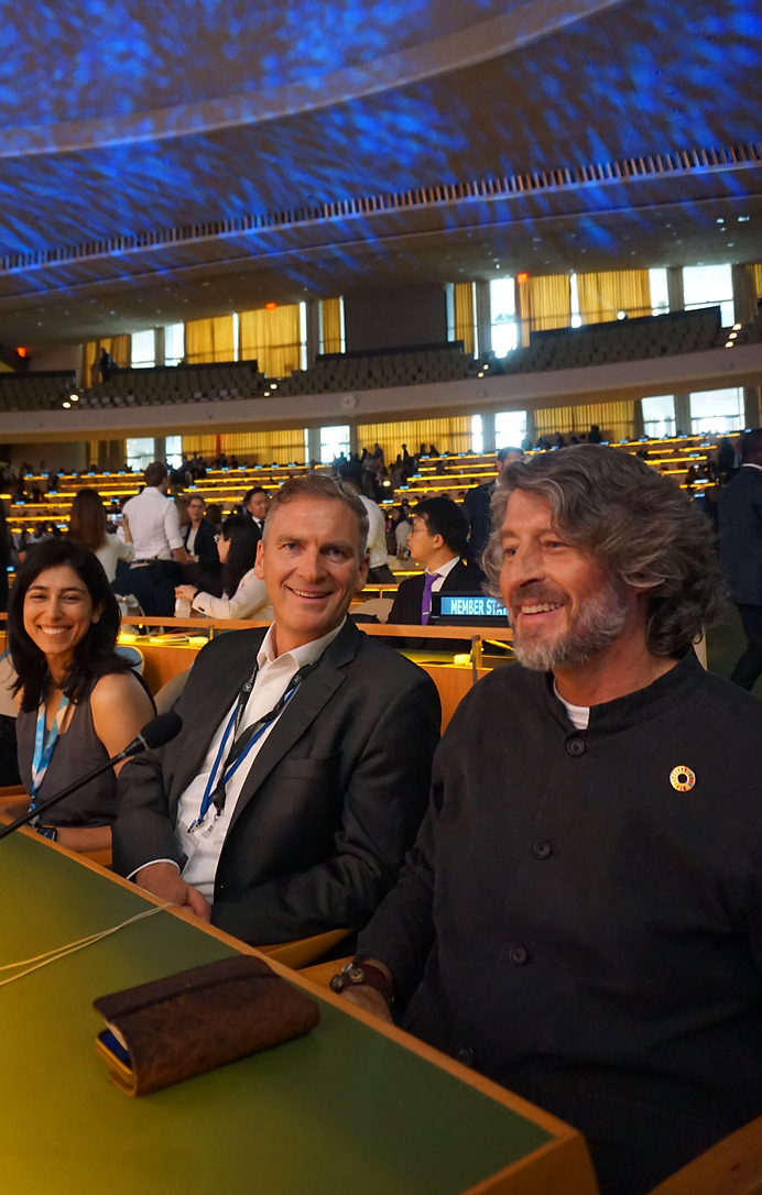 Delegierte (LR India Rose Matharu-Daley, Christoph Alexander Geisler, Marc Buckley; 22.9.2024)