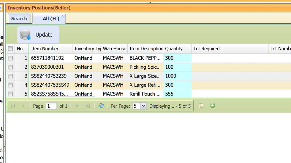 Built In Inventory Tracker