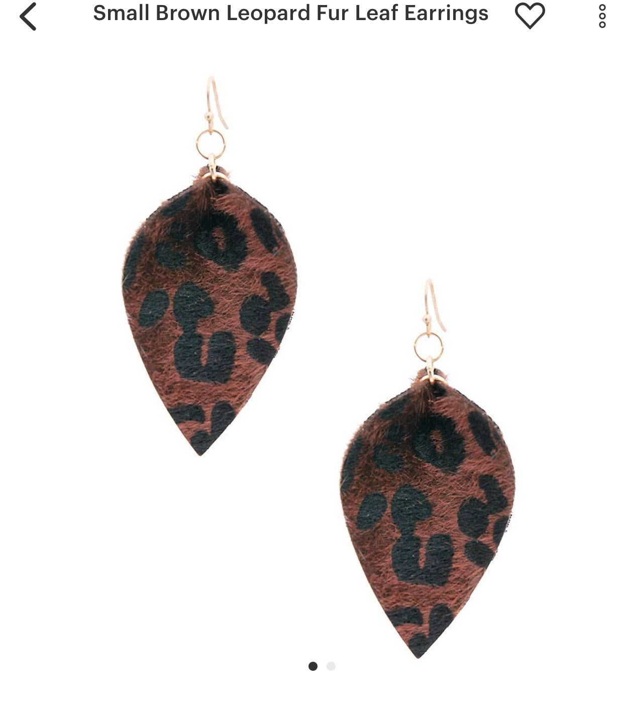 Brown leopard fur earrings