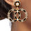 Thumbnail: Gold and Black Diamond Accent Earrings 
