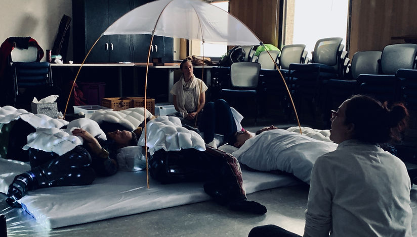 Production still of Snow, a work in development