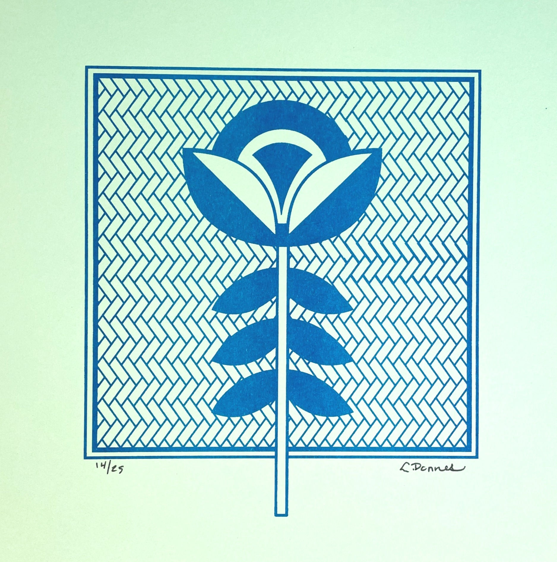 Riso Lil Fleurs Print Blue and Green