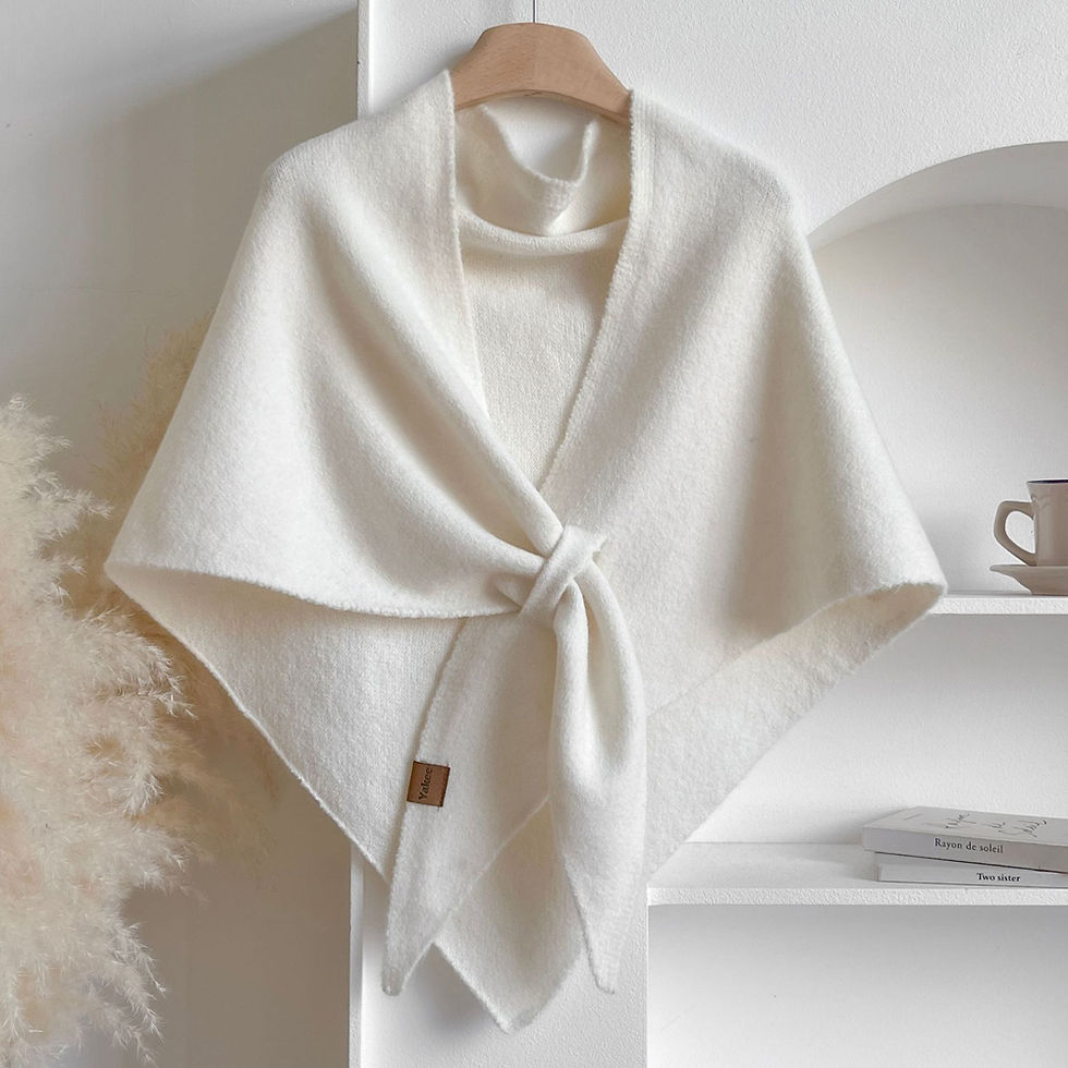 Thumbnail: Windsor Tie-Front Triangle Shawl