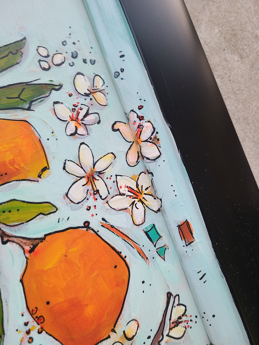 Thumbnail: Orange Grove Tumble in Black Reclaimed Frame