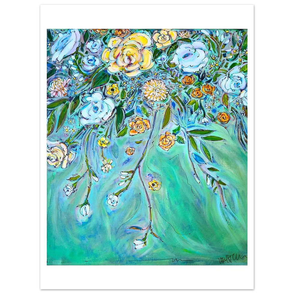 Thumbnail: Romantic Golden Bouquet  Poster Print by Vashti Verschoor