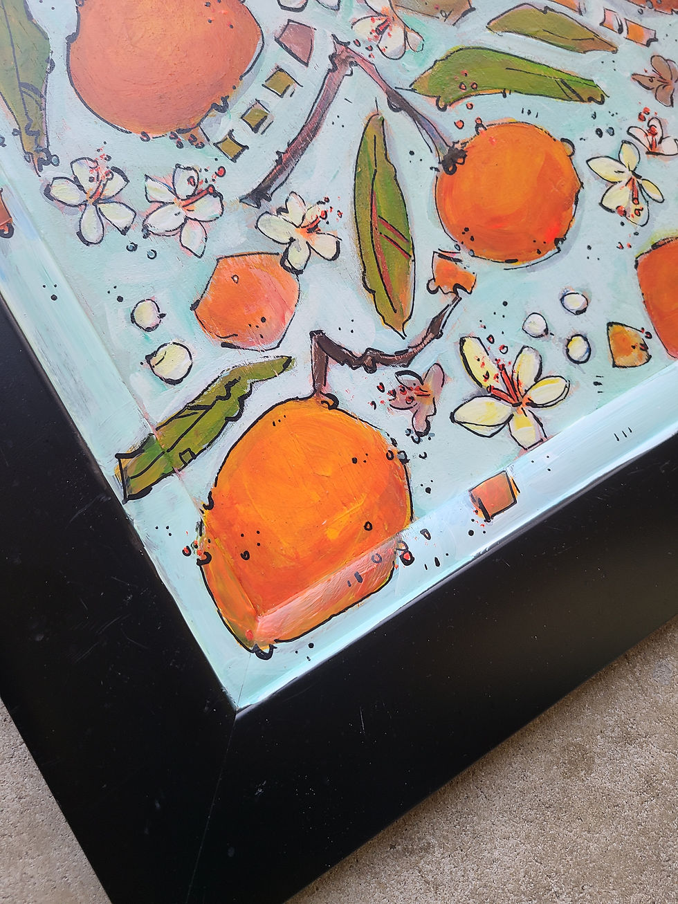 Thumbnail: Orange Grove Tumble in Black Reclaimed Frame