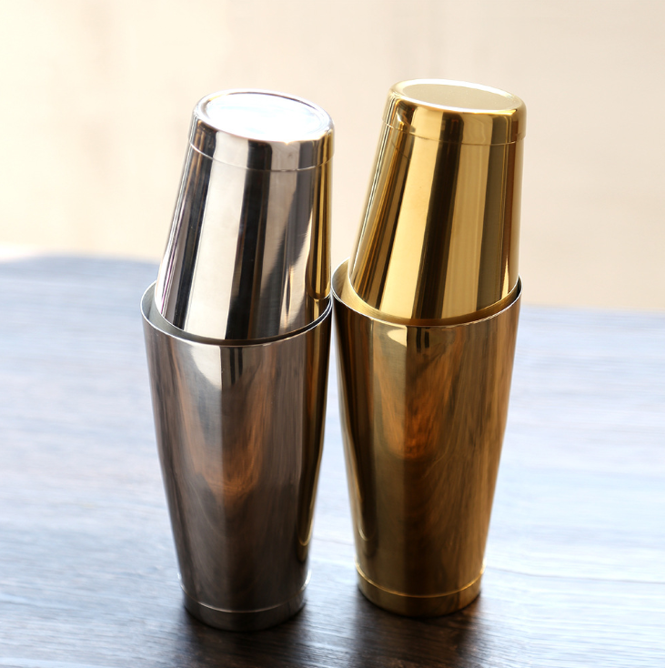 Thumbnail: Gold Cocktail Shaker Set with Bar Tools and Glasses