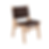 Raya Teak Dining Chair with woven dark brown leather seat and backrest.