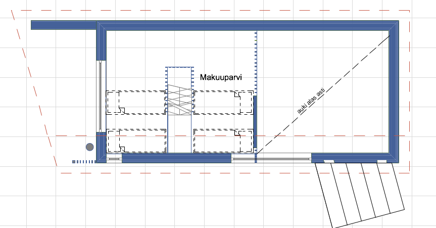 Second floor plan Villa Ranja cottage by the sea in Stusnäs, Kemiönsaari