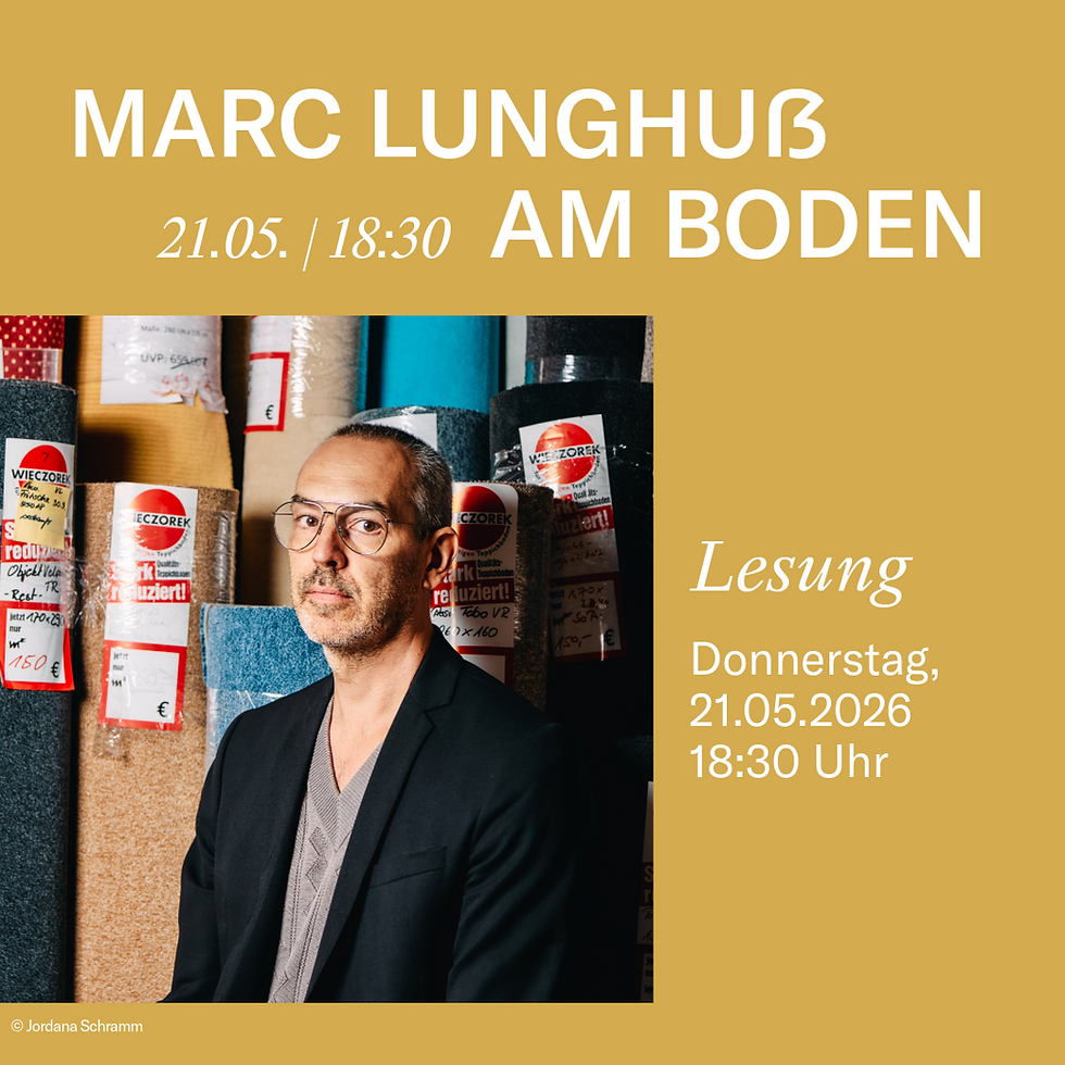 Am Boden: Lesung mit Marc Lunghuß