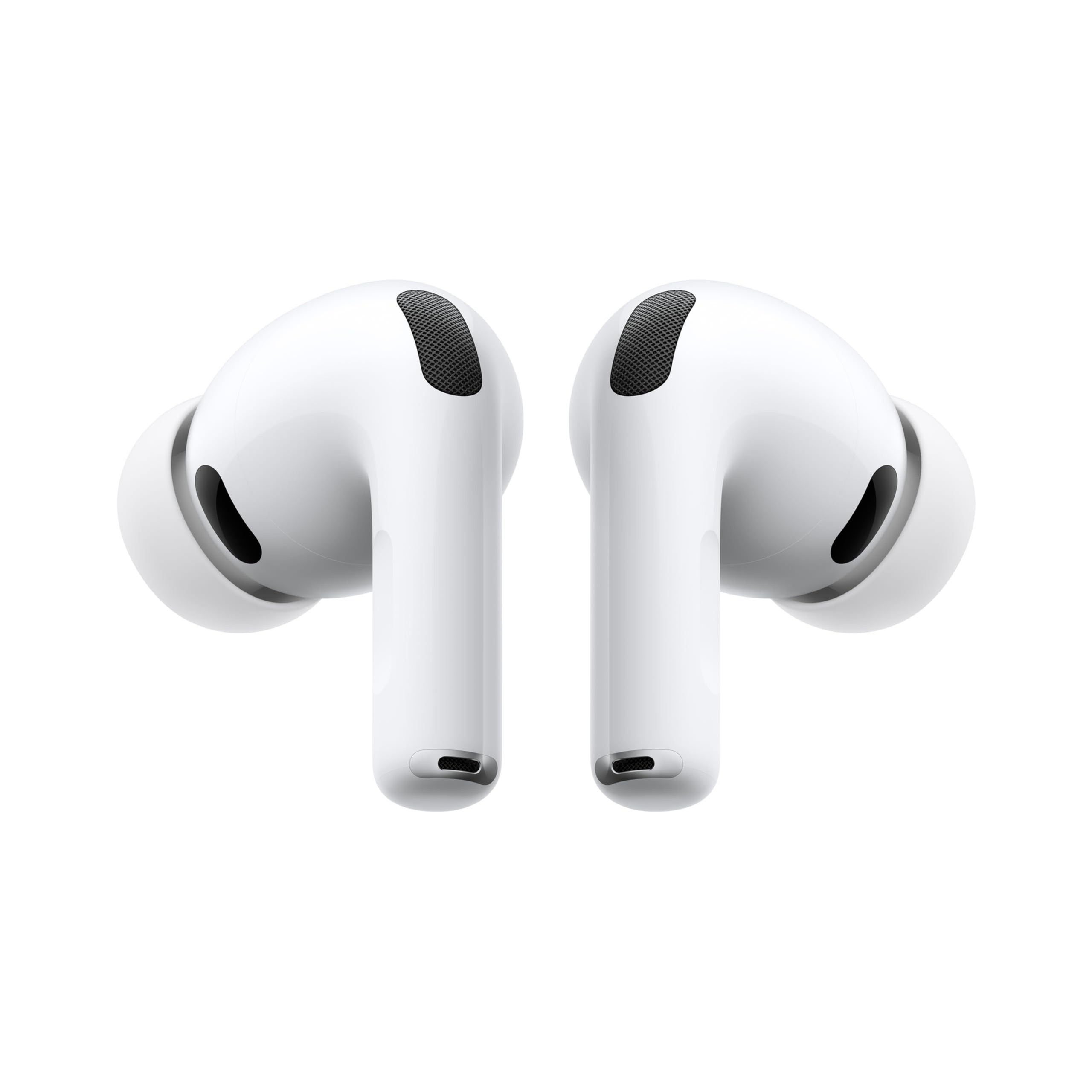White wireless earbuds